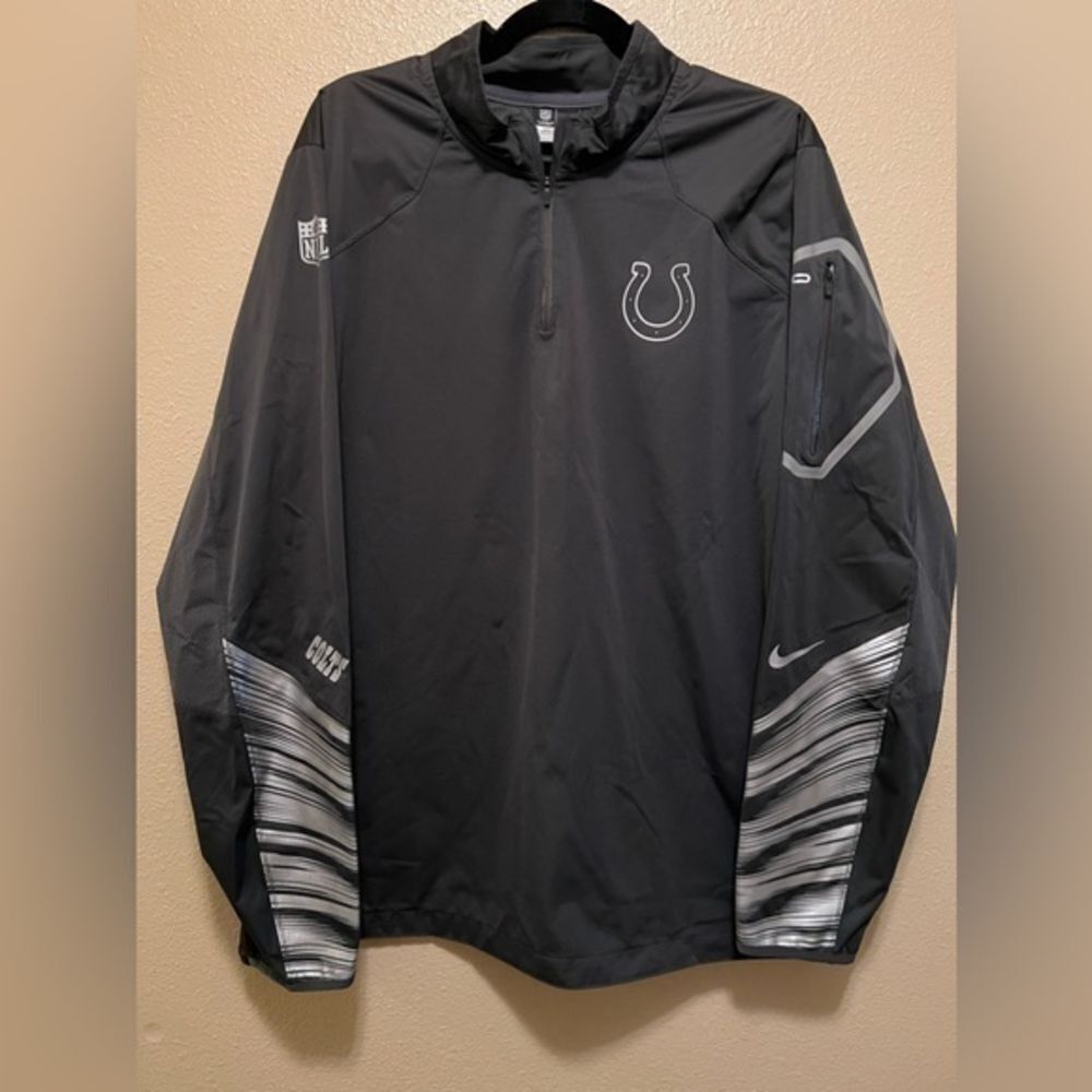 Indianapolis Colts Nike On‎ Field Apparel 1/2 zip pull over men's large